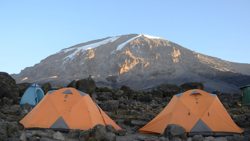Camping on Mt Kilimanjaro trek