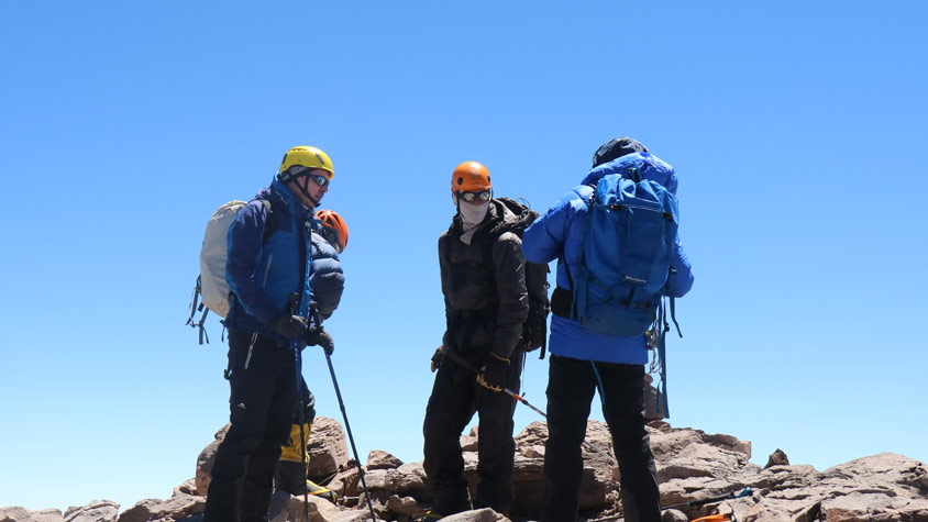 Hikers on Mt Kilimanjaro