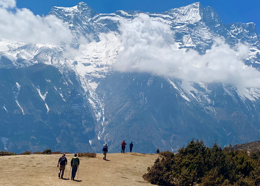 Active Adventures hikers on the Khumbu trail
