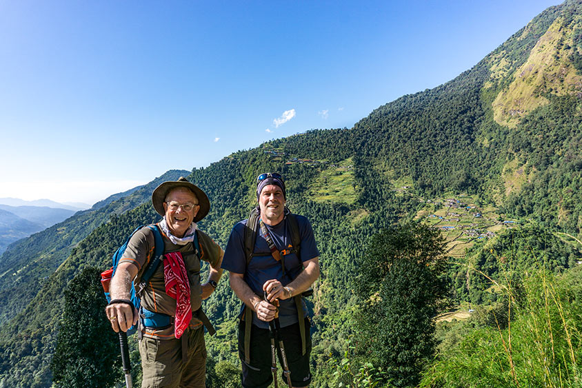 Hikers on the Annapurna Sanctuary Trek