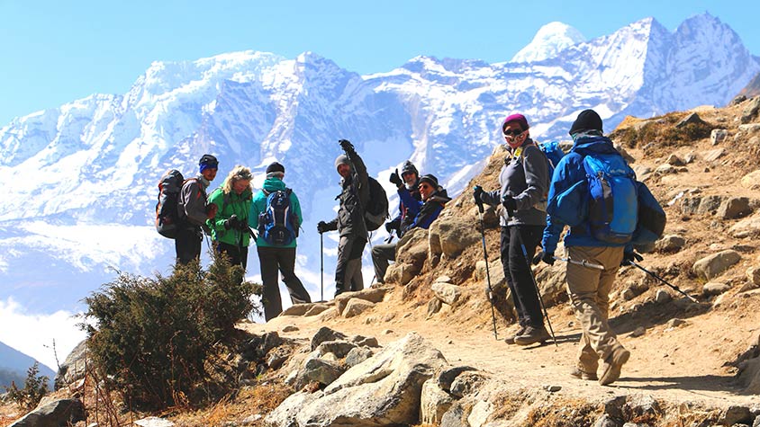 Group on the Everest Base Camp Trek