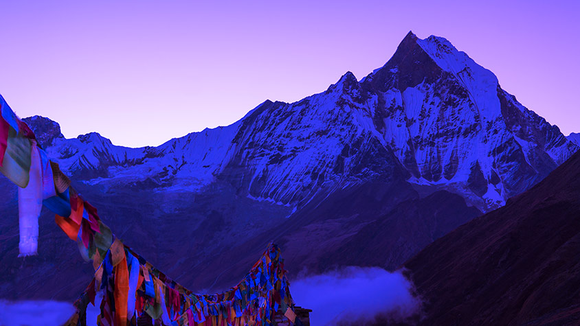 Sunset over the Himalayas